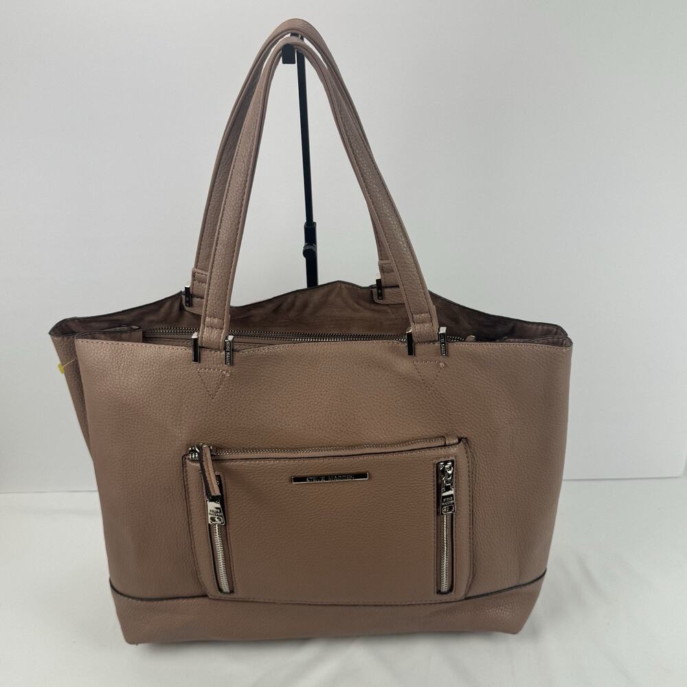 Womans Steve Madden Large Taupe Tote Travel Bag 12"x15"x5"